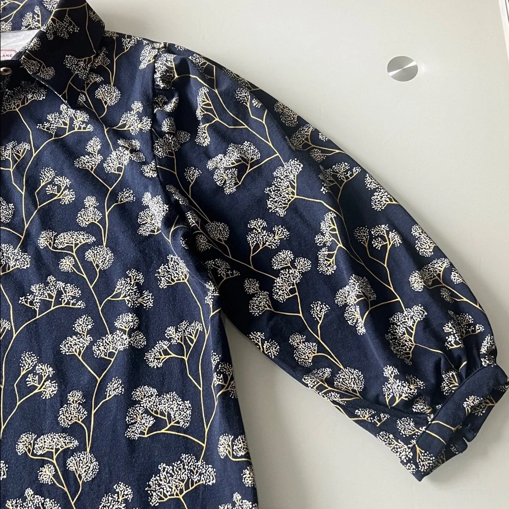 DUFFIELD LANE  ASHLYNN DRESS IN NAVY GROVE Sz S - Picture 9 of 15